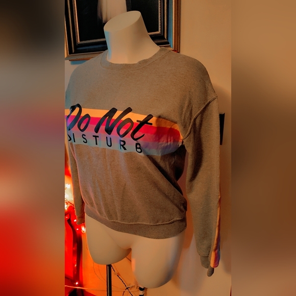 🛍️2/20🛍️Wound Up Gray Sweatshirt with Multicolor Design - Picture 5 of 7